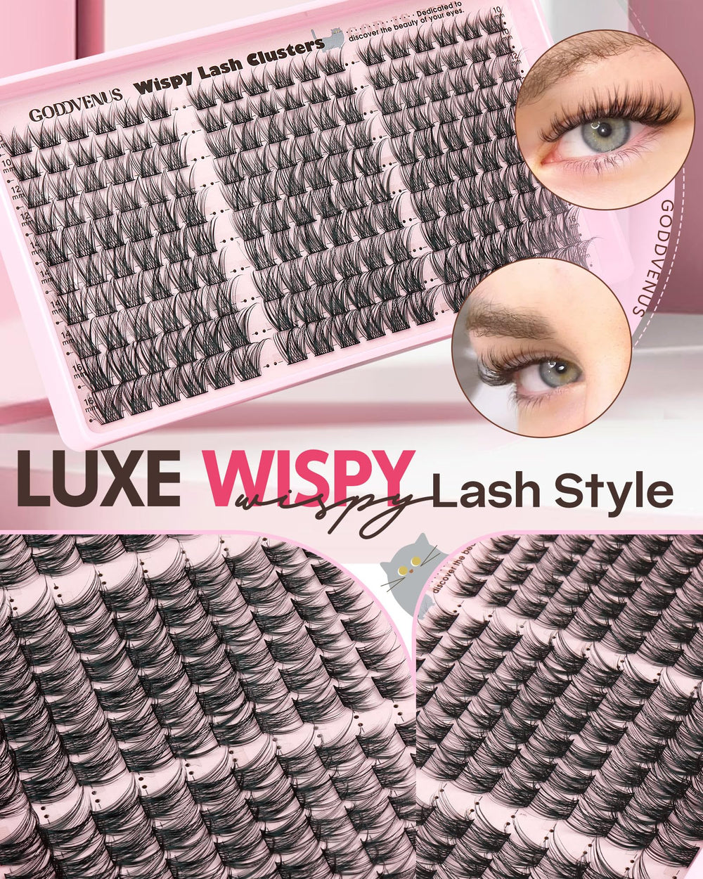Goddvenus Lash Clusters ideal for everyday wear or events with versatile style.