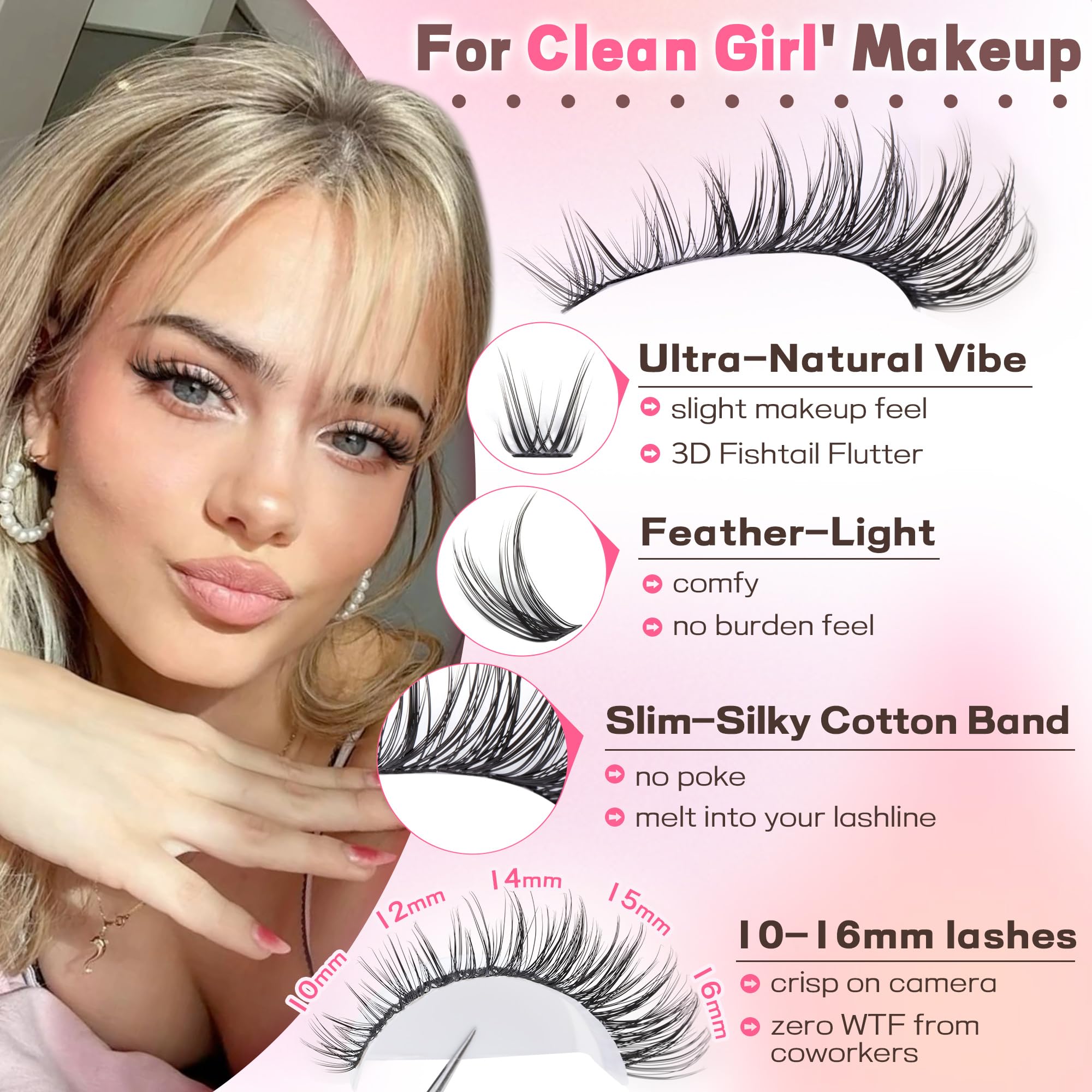Goddvenus 300-piece cluster lashes ready for DIY lash extensions