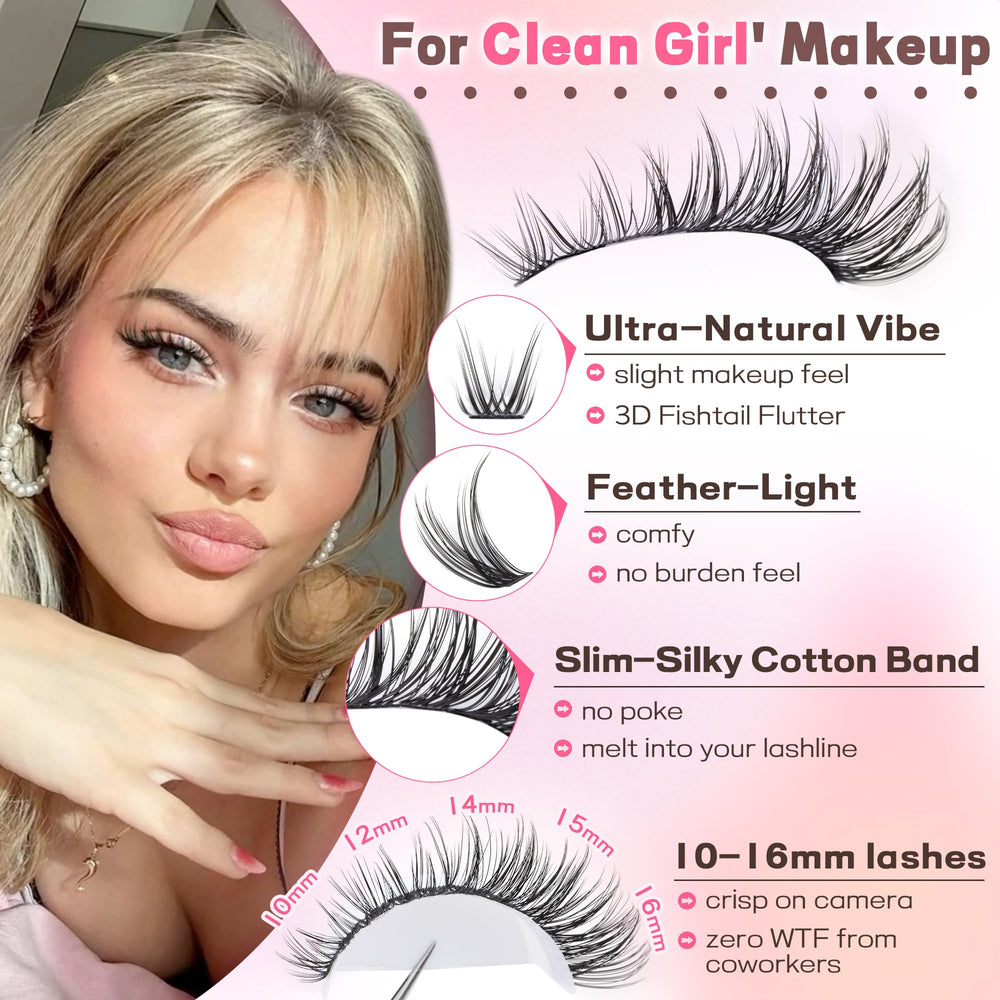 Goddvenus 300-piece cluster lashes ready for DIY lash extensions