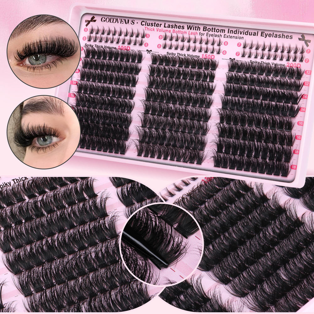 Goddvenus 18mm full-length lashes conveys bold volume for show-stopping style.