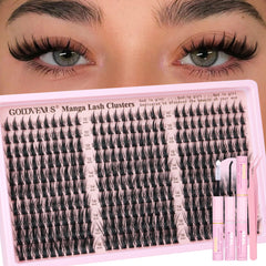 Goddvenus Manga Lash Clusters Kit packaging with pro-grade tools for easy at-home application