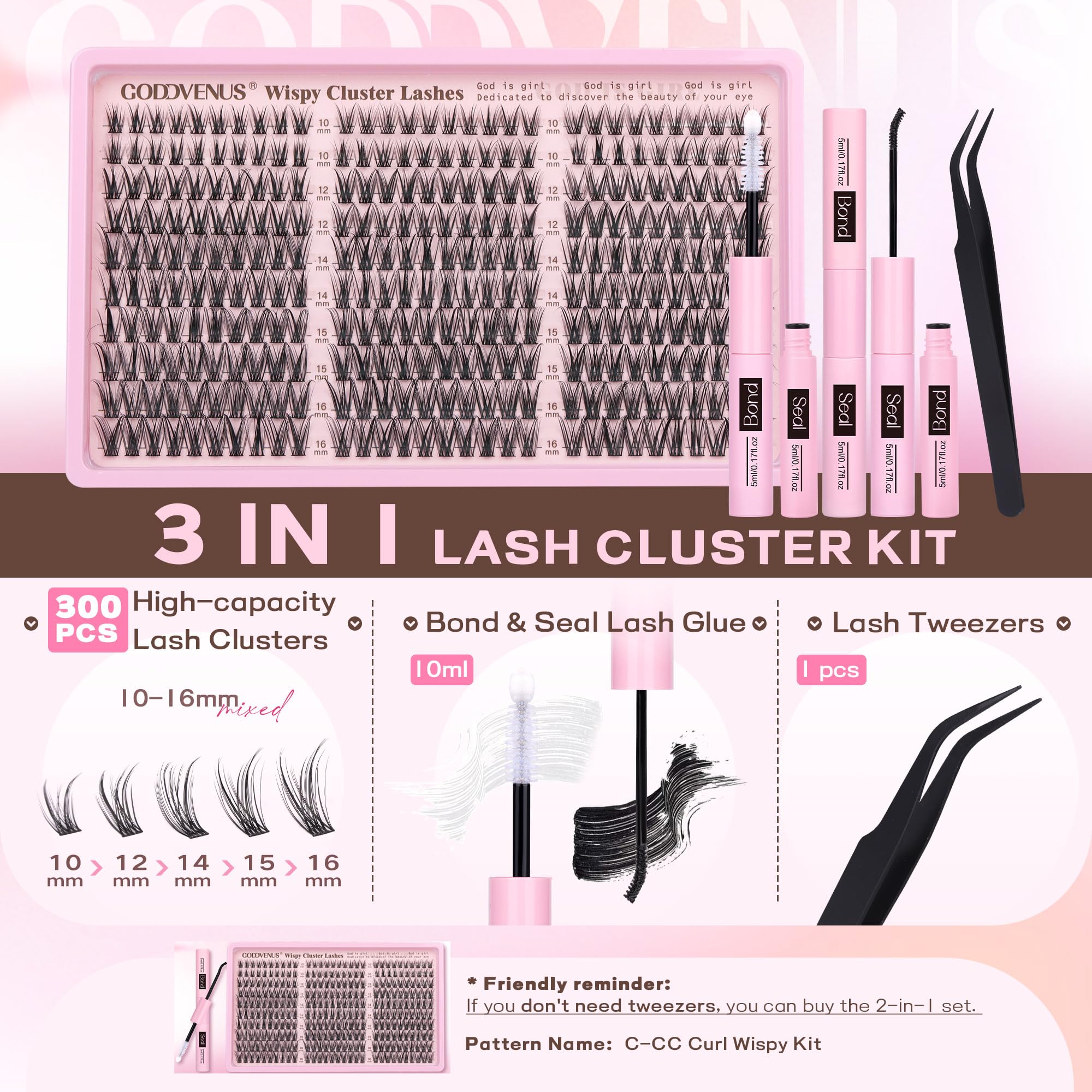 Goddvenus natural-look clusters blend seamlessly with real lashes