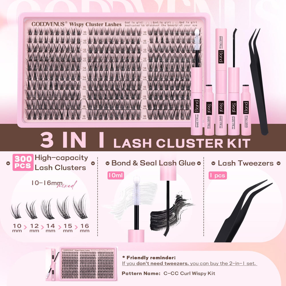 Goddvenus natural-look clusters blend seamlessly with real lashes