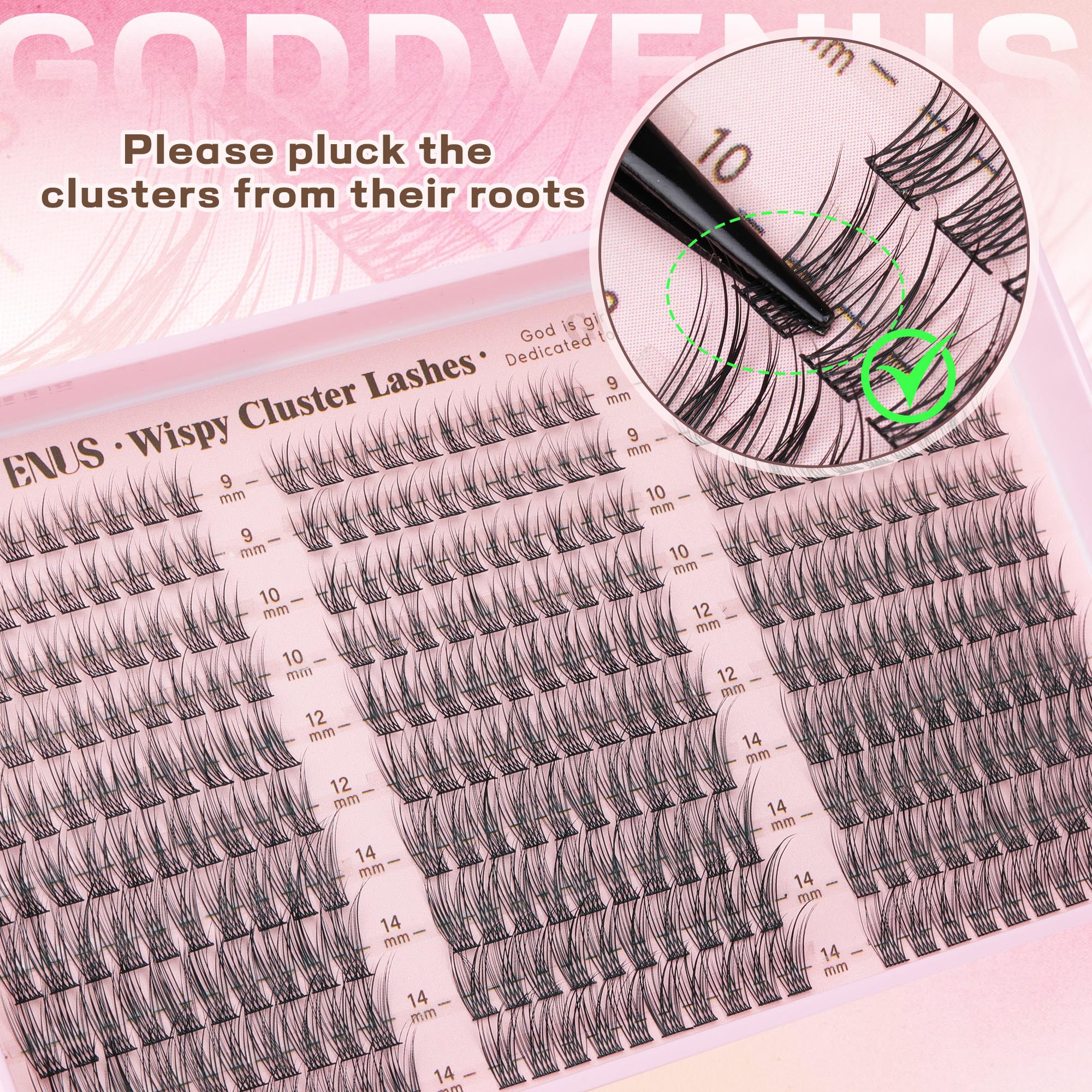Goddvenus short C-curve design delivers a natural curl for most eye shapes