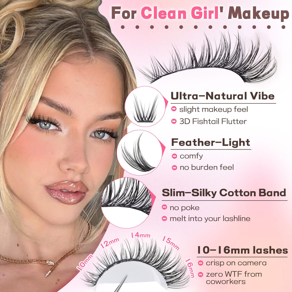 Goddvenus wispy lash clusters beginner-friendly DIY application