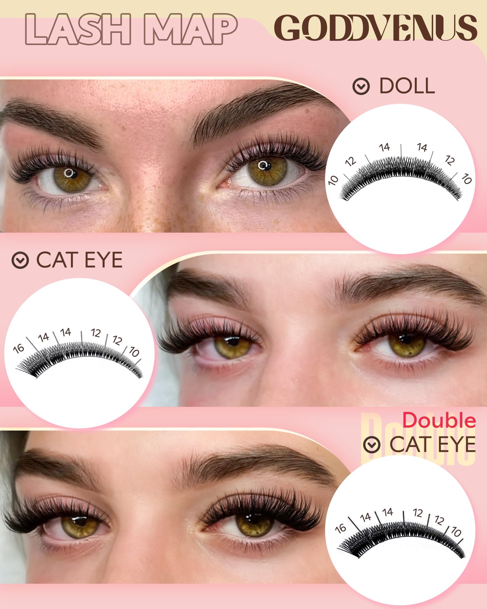Goddvenus Wispy Lash Clusters Kit uses a gentle bond for comfortable wear.