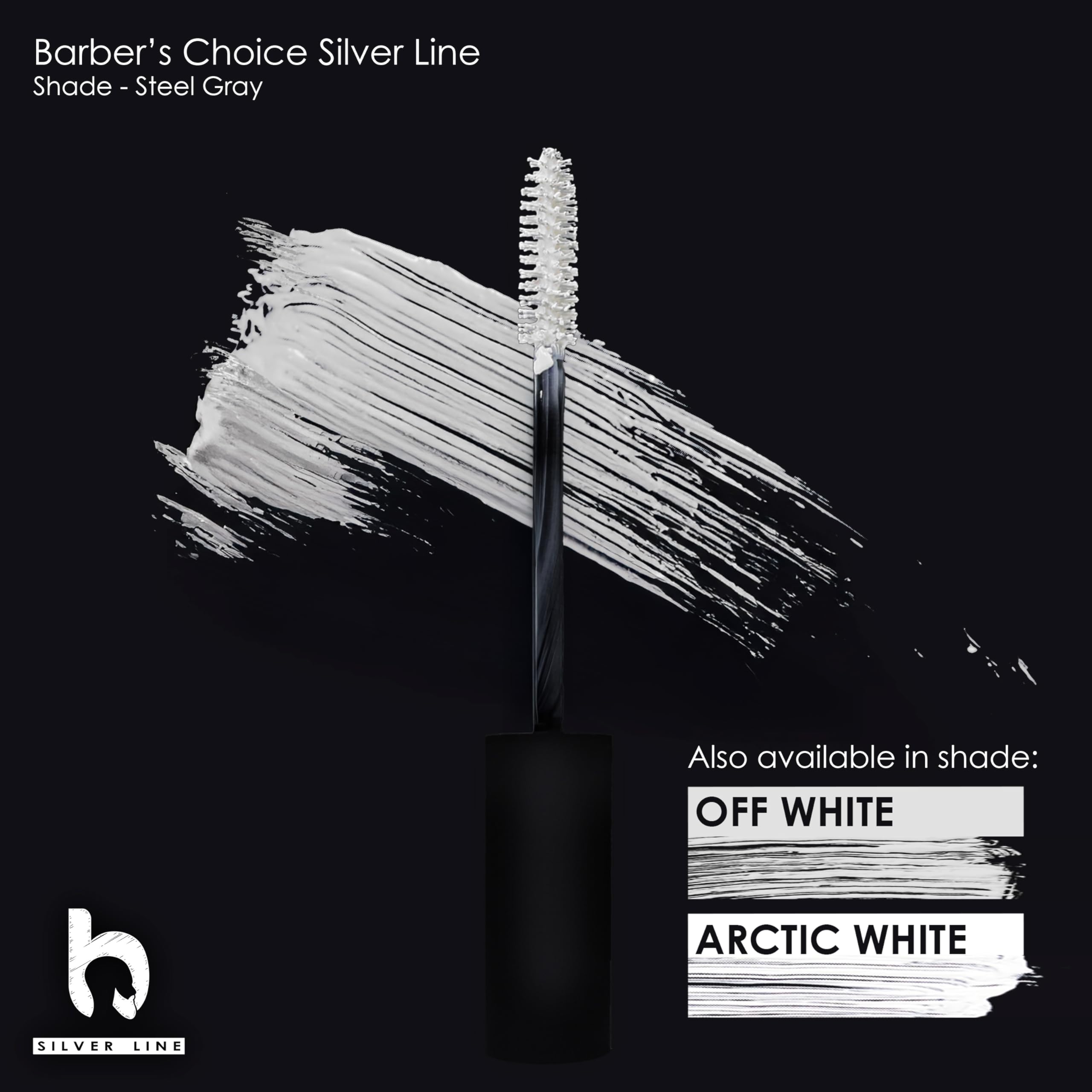 Godefroy Barbers Choice Silver Line after shot showing brighter white beard after application