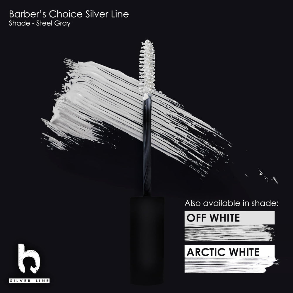 Godefroy Barbers Choice Silver Line after shot showing brighter white beard after application