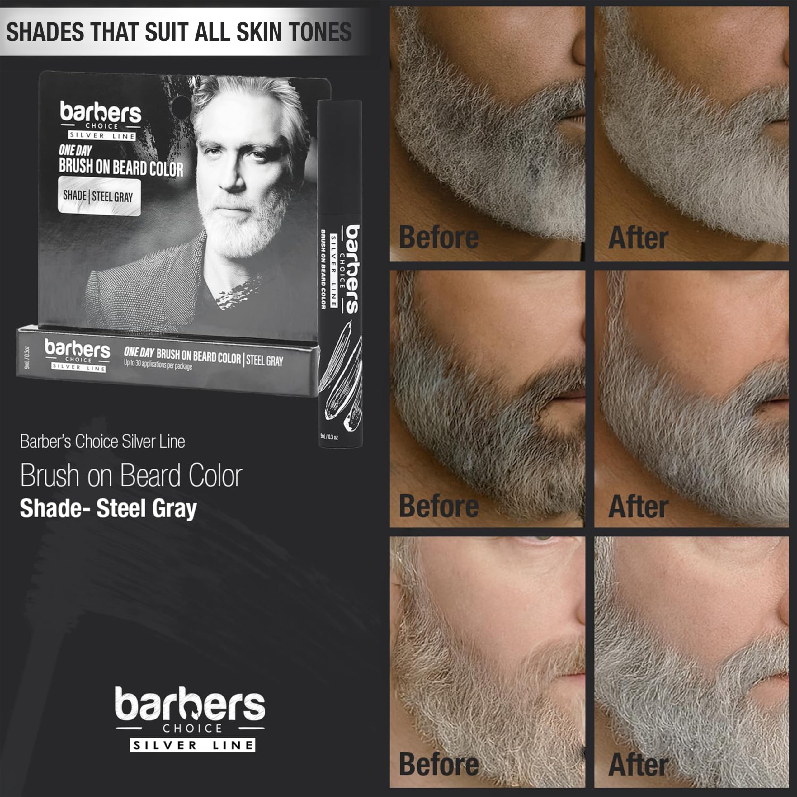 Godefroy Barbers Choice Silver Line neutralizes yellow tones for a cooler silver look