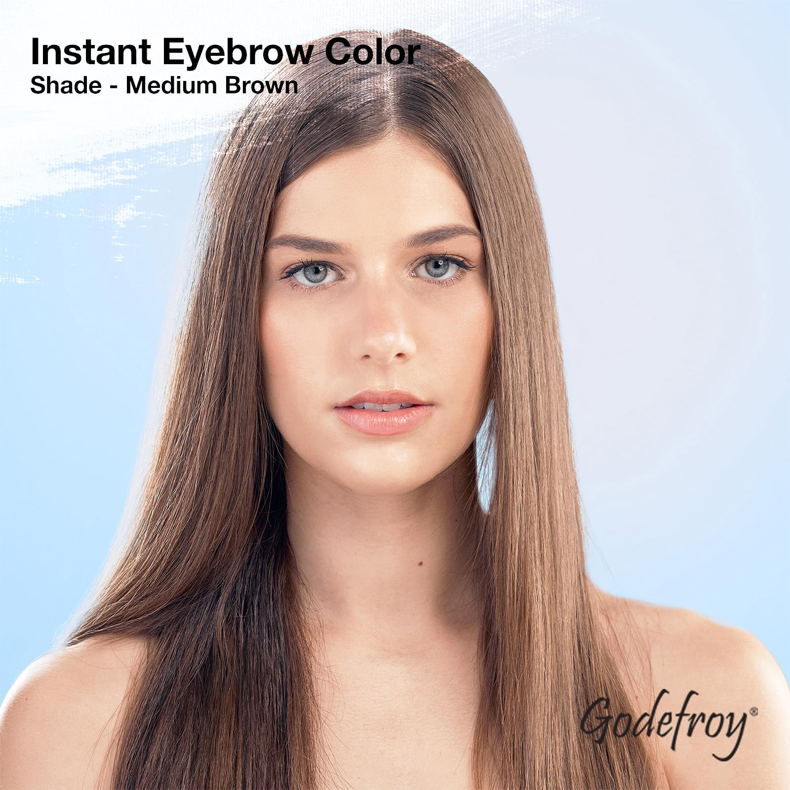 Godefroy brow color temporary tint suitable for root touch-ups and gray coverage.