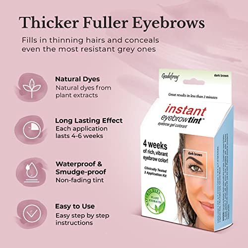 Godefroy brow color application demonstrates easy Step 1 tinting for precise color.