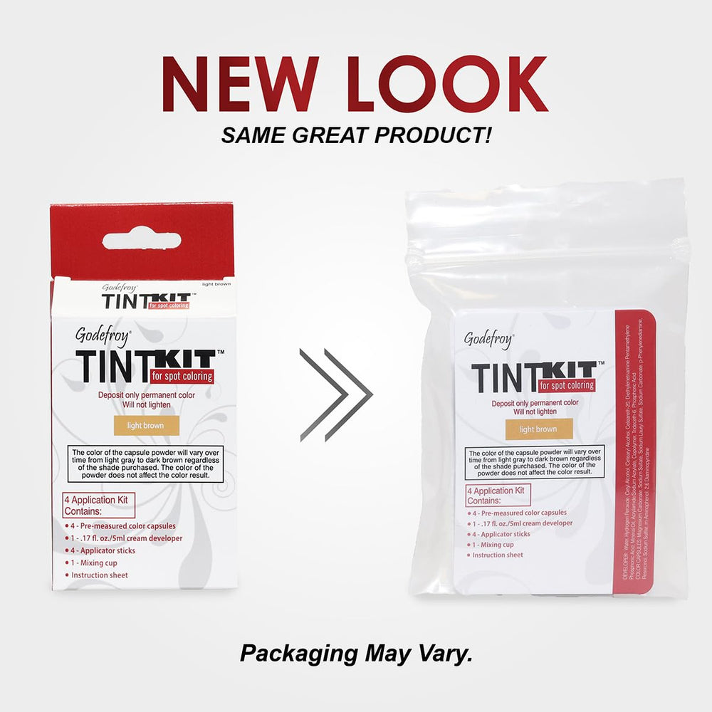 Godefroy Hair Color Kit small area application demonstrates easy color for tiny zones.