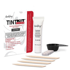 Godefroy Hair Color Kit spot coloring demonstrates precise coverage for small areas.