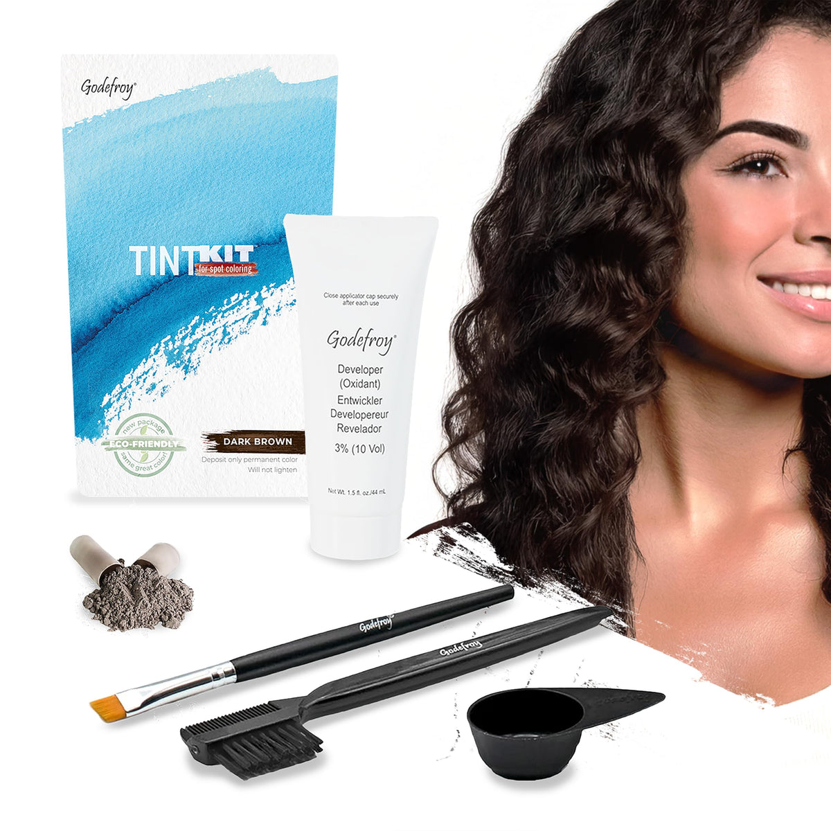Godefroy hair color tint kit 20-applications for convenient at-home touch-ups.