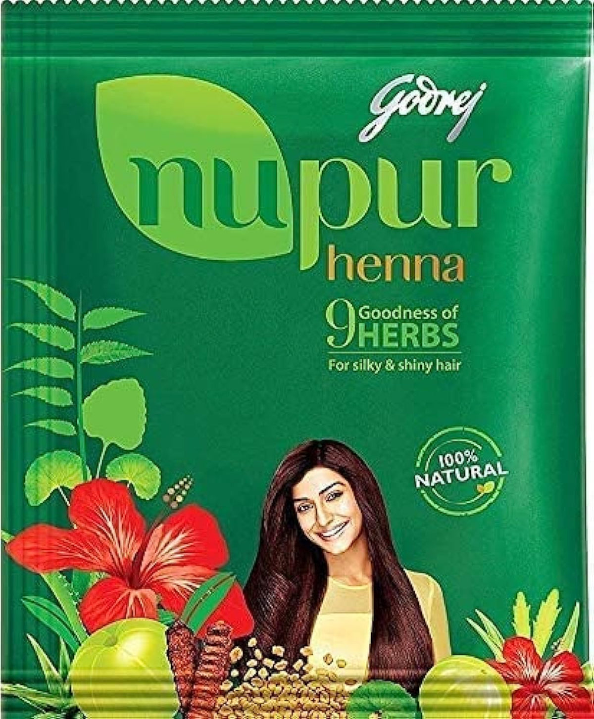Godrej Nupur Henna 1000g packaging ready for at home mehndi sessions.