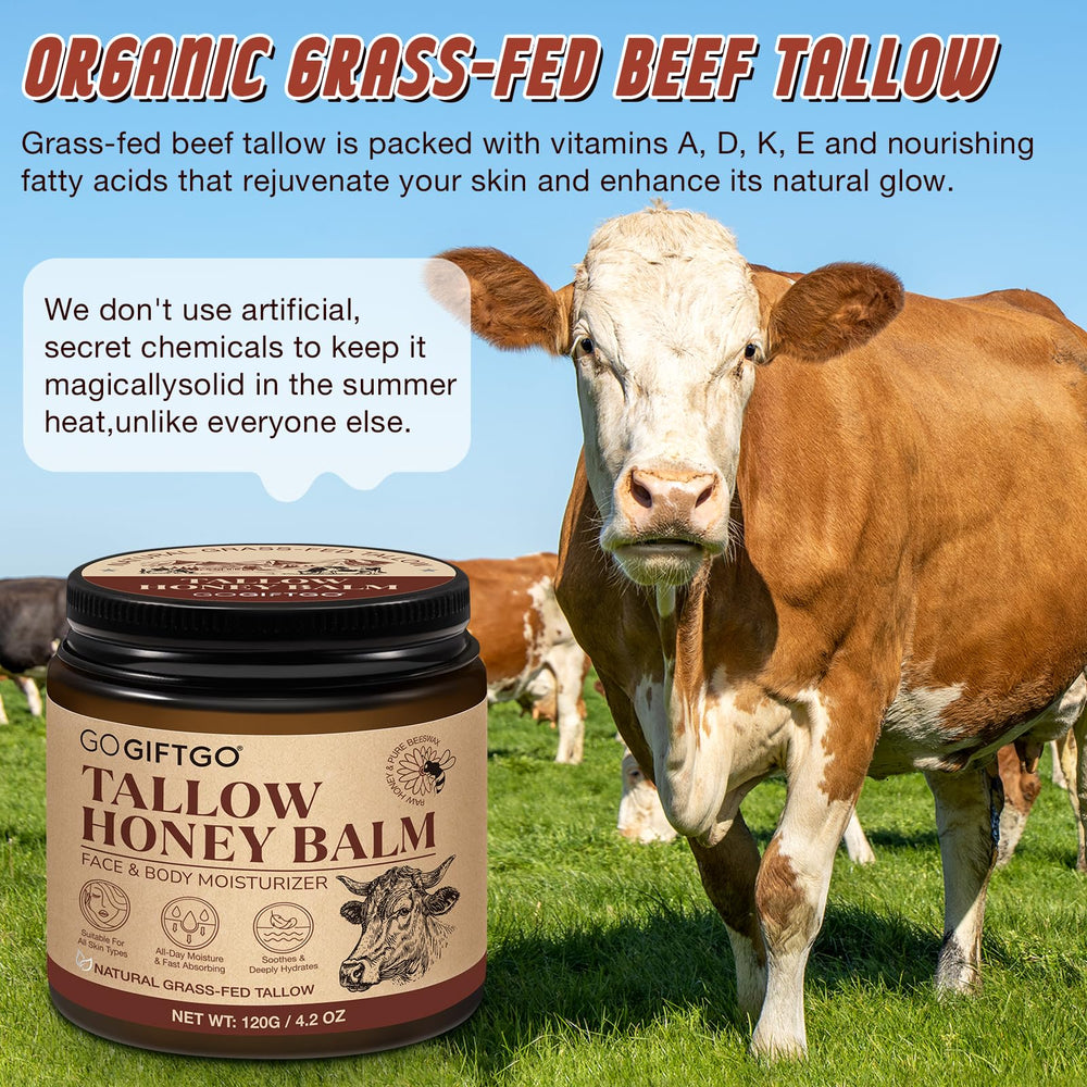 GOGIFTGO contains grass-fed butter and vitamin-rich honey for nourishing skin.