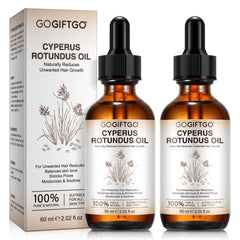 GOGIFTGO Cyperus Rotundus Oil bottle 60ml for smooth, gentle body hair management.
