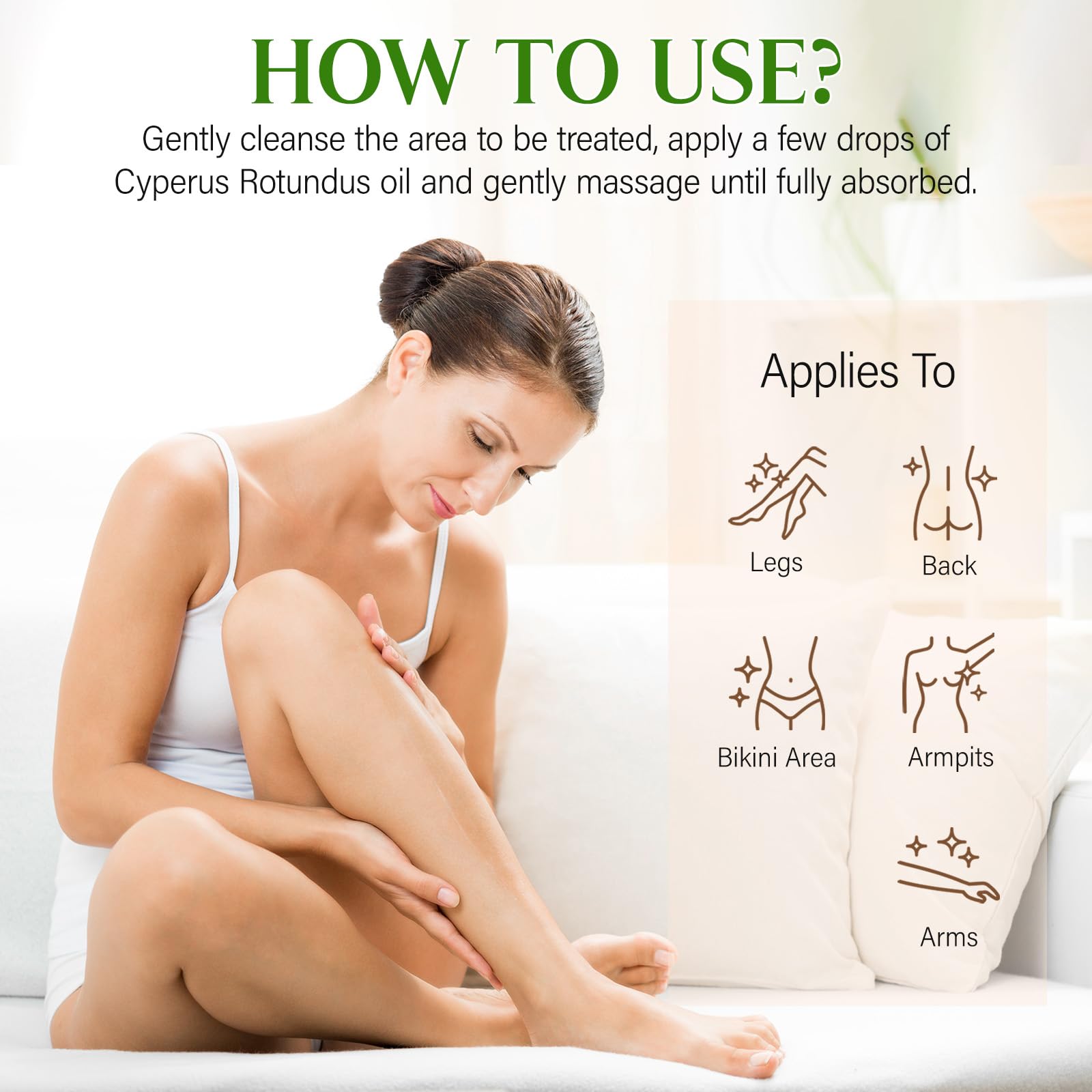 GOGIFTGO Cyperus Rotundus Oil supports multi-care for skin and hair management