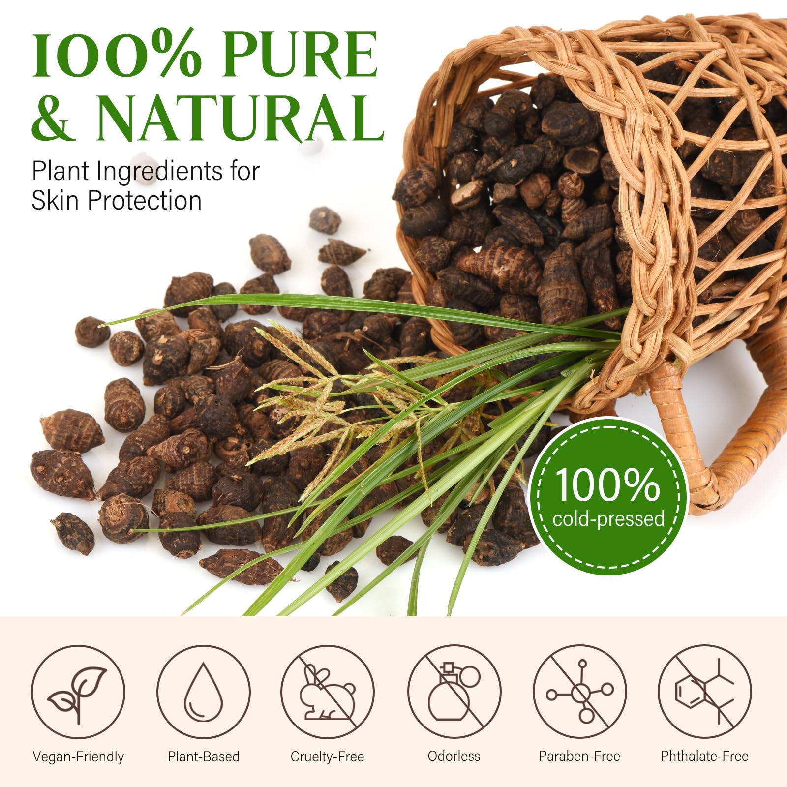 GOGIFTGO Cyperus Rotundus Oil skin-moisturizing layer showcases non-greasy finish.