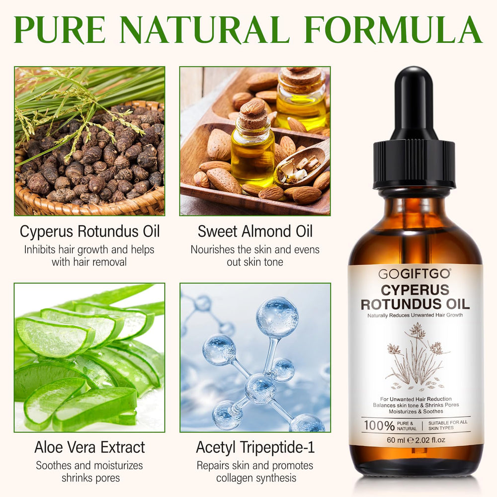 GOGIFTGO Cyperus Rotundus Oil on skin nourishes and soothing