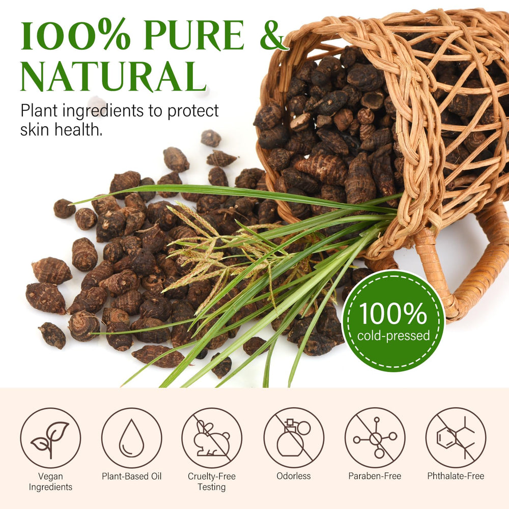 GOGIFTGO Cyperus Rotundus Oil leaves skin smooth and non-greasy
