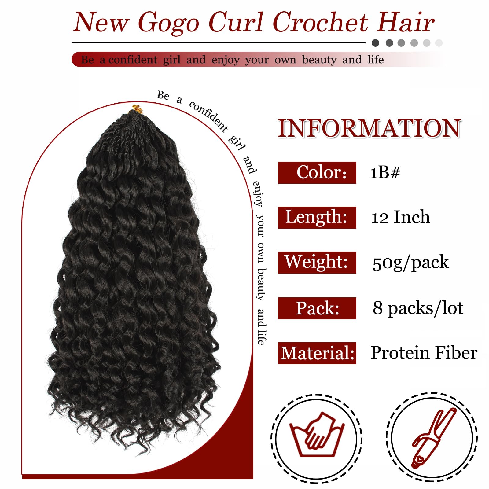 Gogo Curl Deep Ocean Water Wave on model showcases relaxed beachy curls