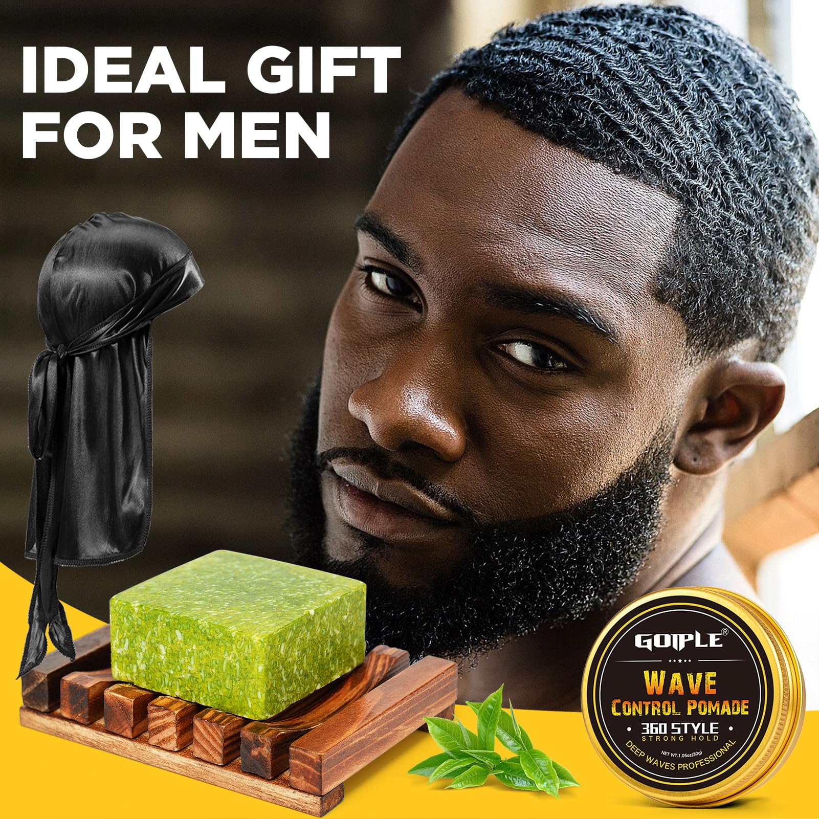 Goiple 2-in-1 moisturizing bar cleanses and softens hair.