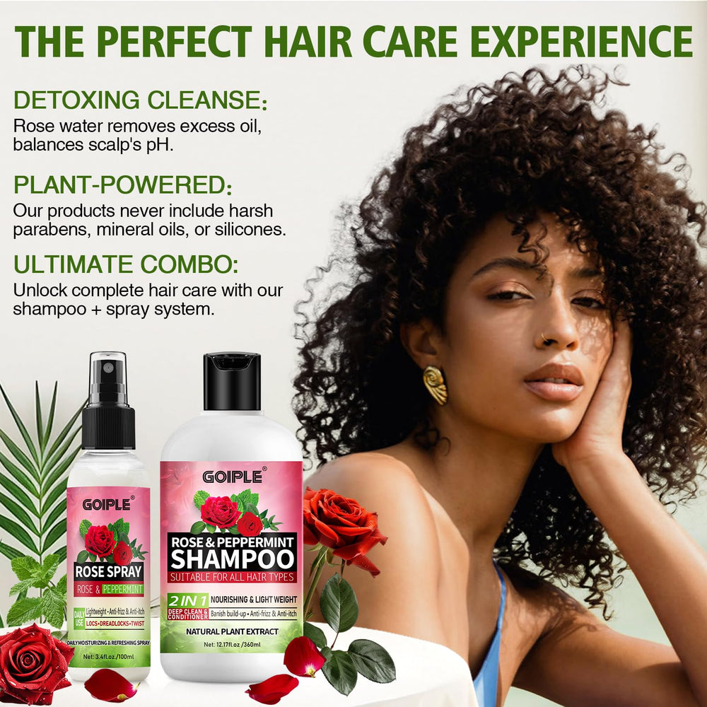 Goiple 2-in-1 shampoo and conditioner bottle for all hair types.