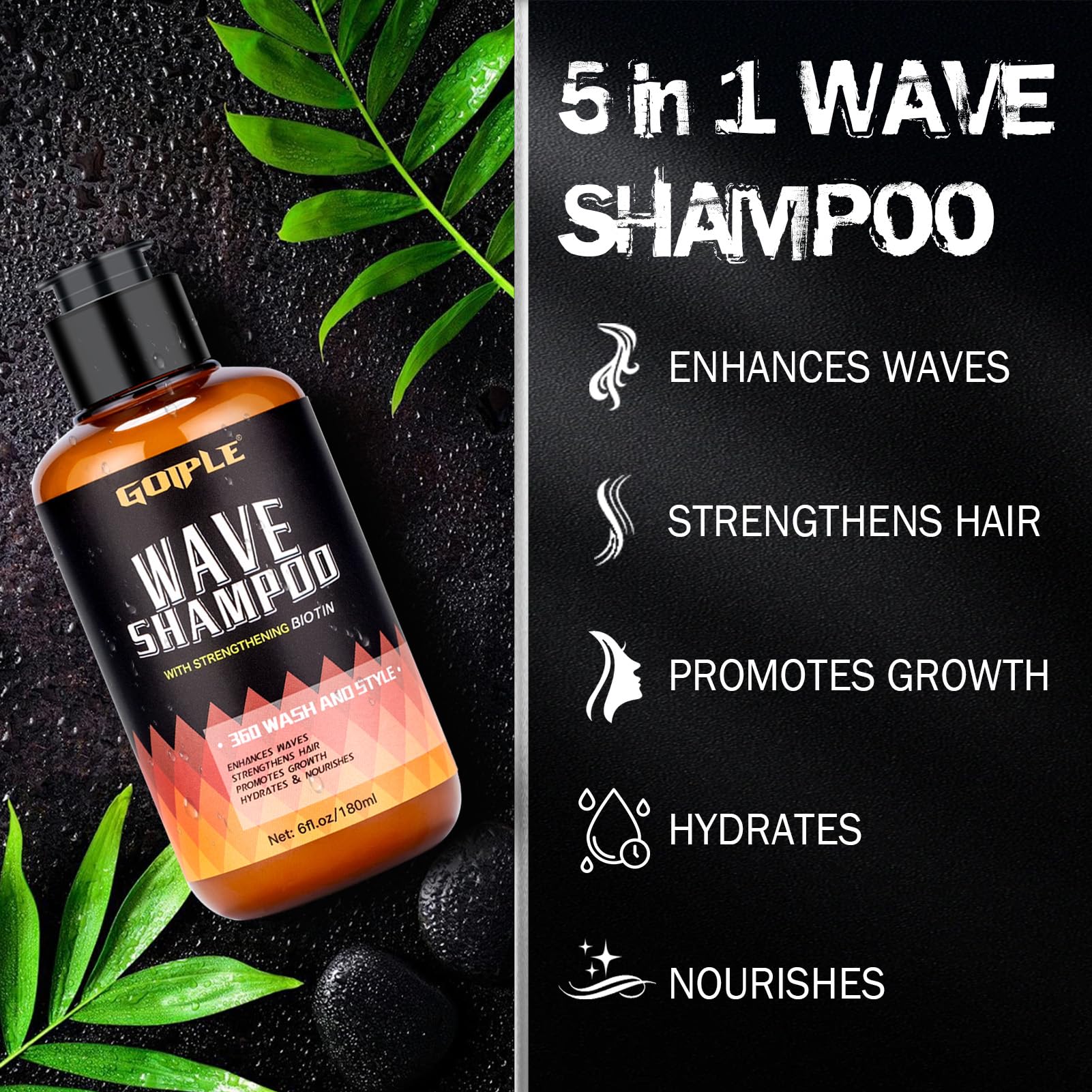 Goiple 360 waves kit packet showcasing complete starter set for fresh wave routines.