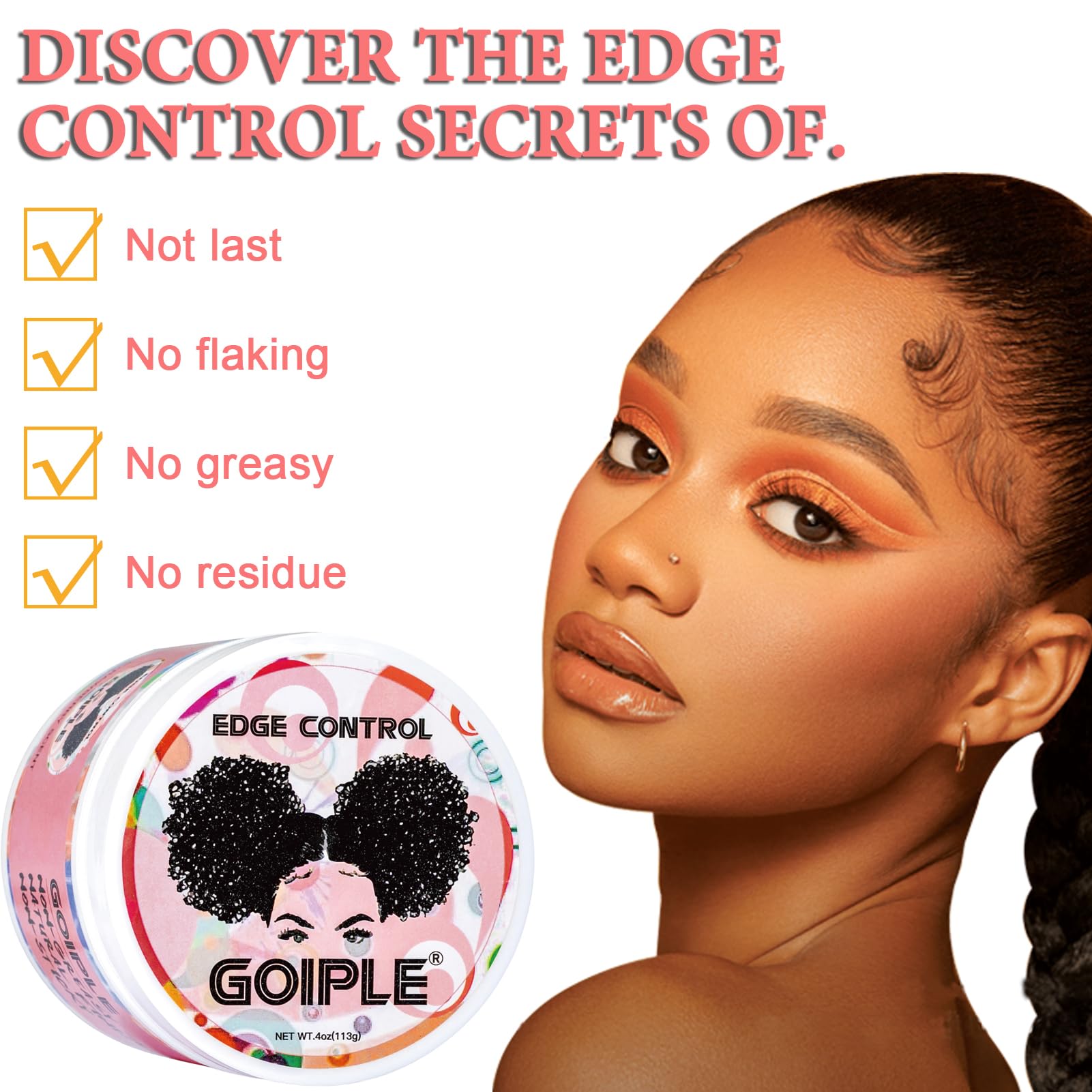 Goiple Edge Control works across all hair types, versatile styling