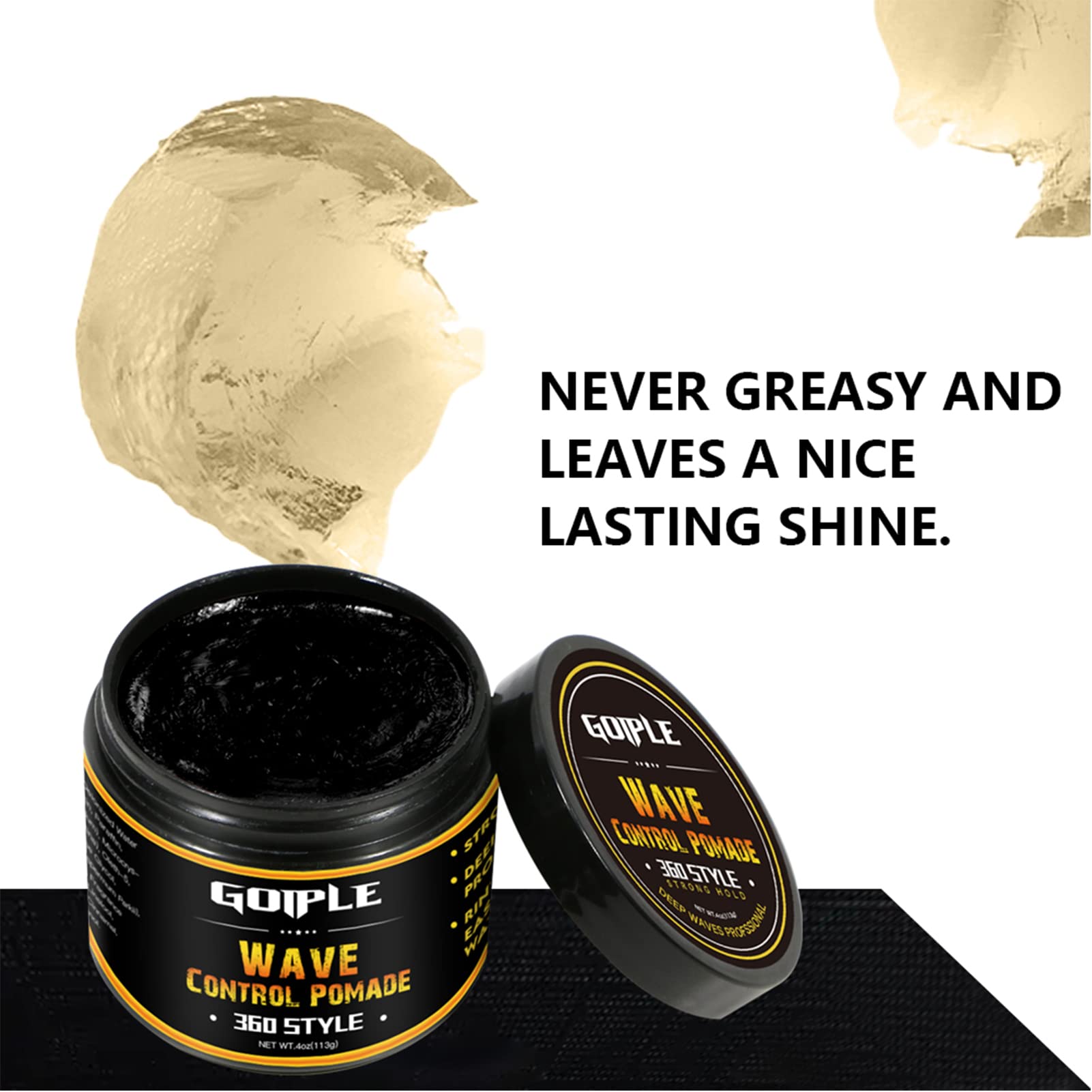 Goiple applying-wave-pomade shows even, controlled application for wave pattern