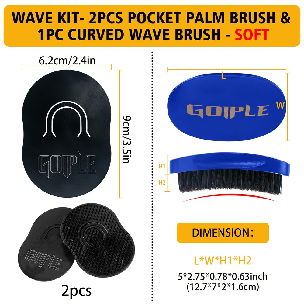 Goiple blue durag set protects waves overnight.