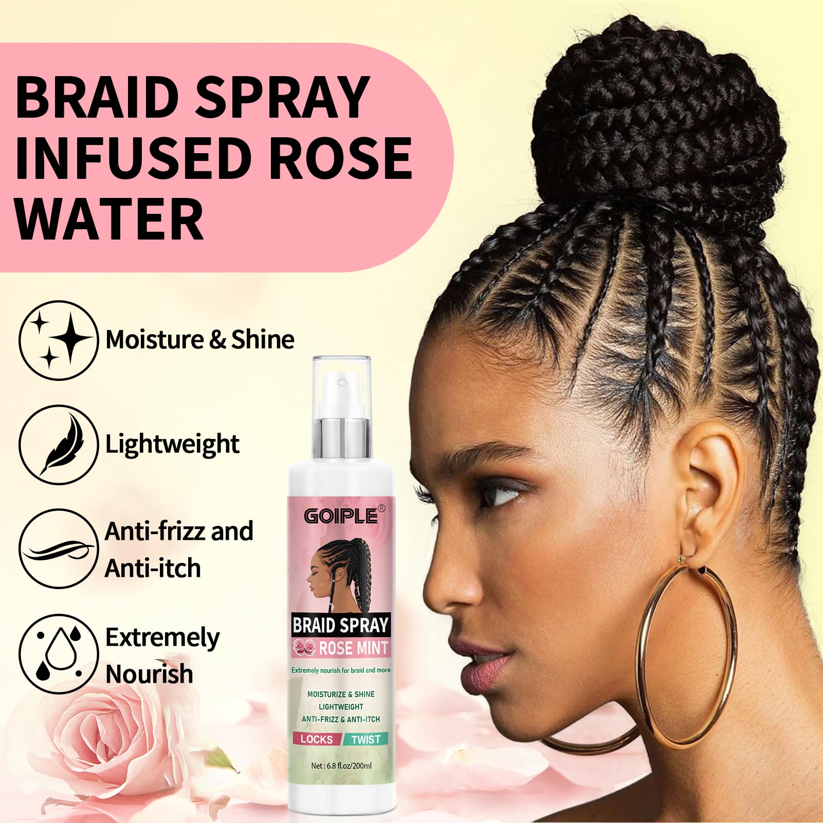 Goiple braid foam mousse provides sleek, lightweight finish on protective styles