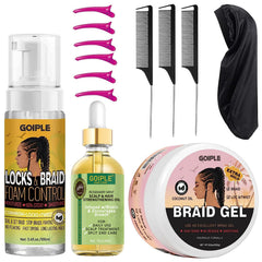 Goiple braid mousse application shows lasting hold and moisture.