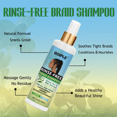 Goiple braid mousse jar for quick, no-rinse cleansing before styling.