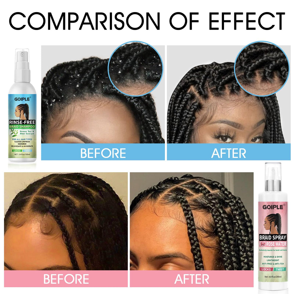 Goiple Braid Oil Rose Mint nourishment-bottle emphasizes protective-style care.