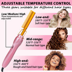 Goiple ceramic surface hot comb for easy cleaning after styling.