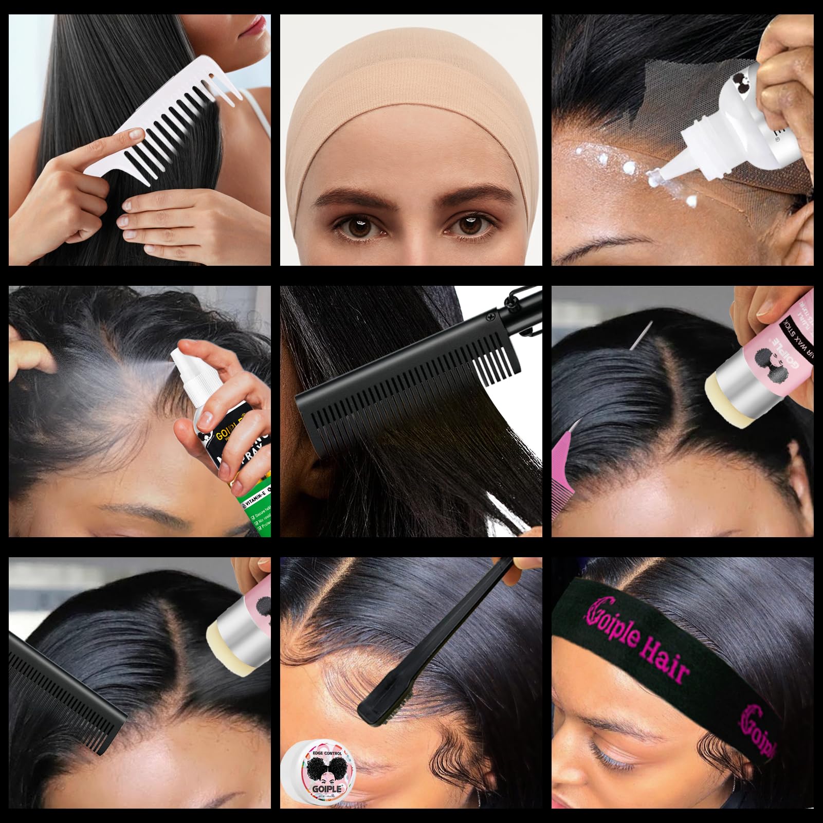 Goiple easy-grip hot comb offers comfortable handling during heat styling.