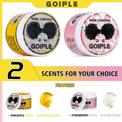 Goiple edge control wax with brush ensures easy, precise application.