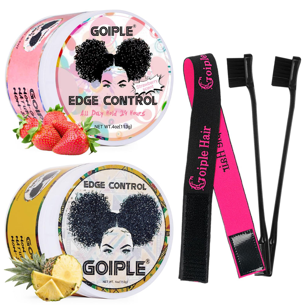 Goiple edge control wax pink pack delivers strong hold with a non-greasy finish.