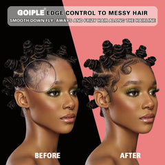 Goiple edge control wax used for slick back styling with a sleek finish.
