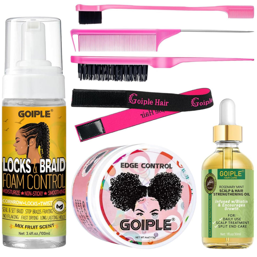 Goiple Edge Control Wax Women packaging kit with all-in-one braiding tools