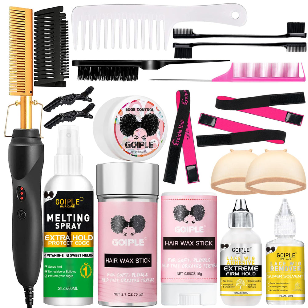 Goiple electric hot comb front view for quick at-home straightening