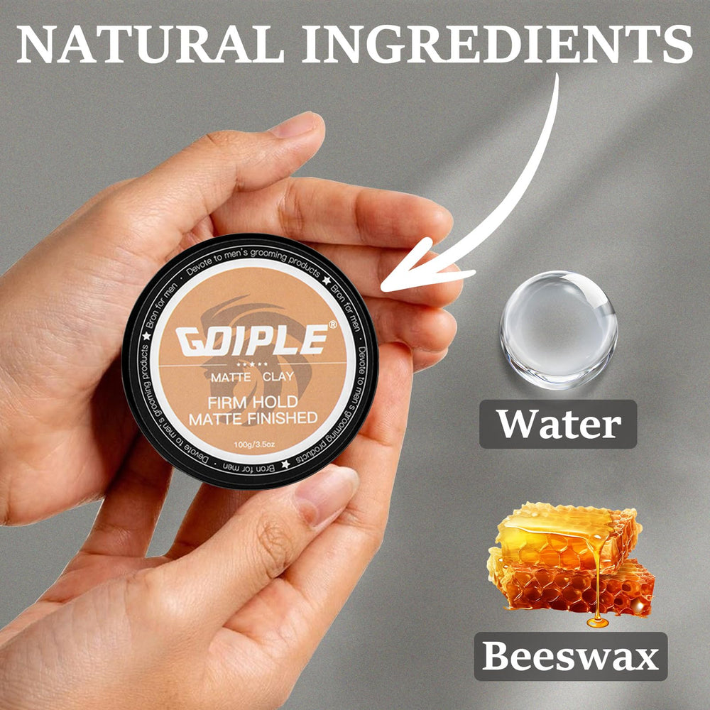 Goiple hair clay in shower demonstrates easy wash-out and no residue.