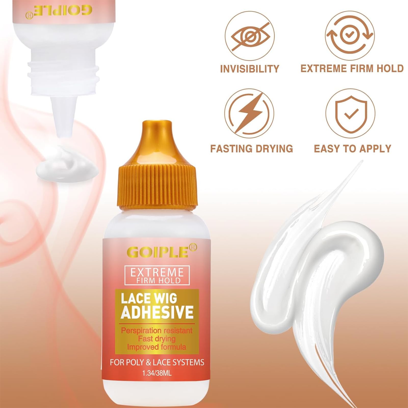 Goiple hair wax stick adds shine and defines textured styles.