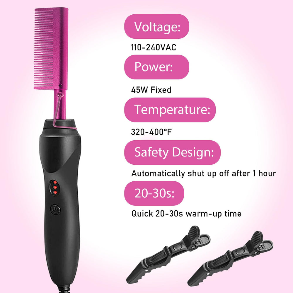 Goiple hot comb heating plate in action for fast styling