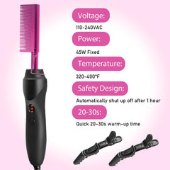 Goiple hot comb heating plate in action for fast styling