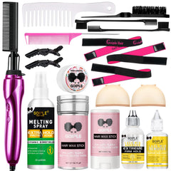 Goiple hot comb styling kit demonstrates even heat distribution for wig prep.