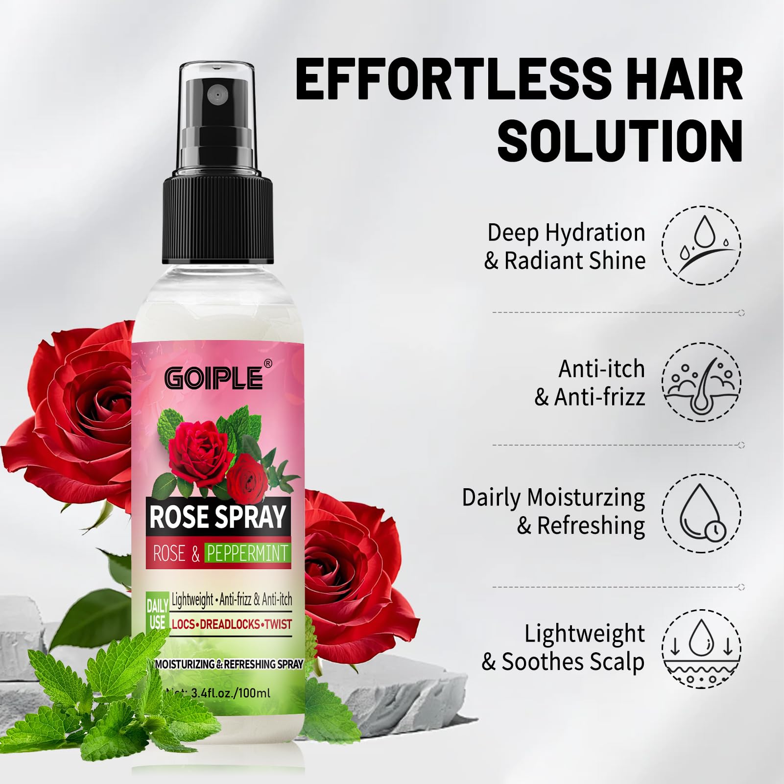 Goiple hygienic rubber construction rinses clean after pomade use.