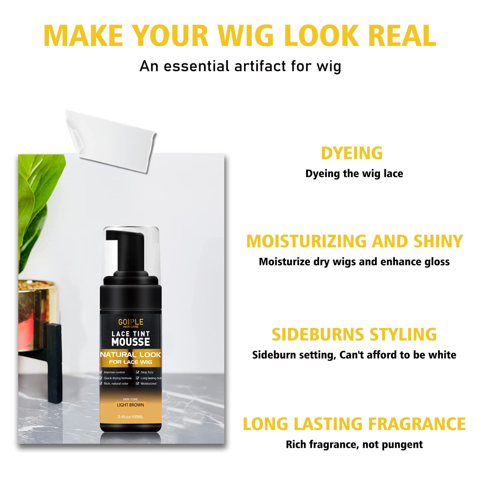 Goiple lace tint elastic bands for secure wig fit